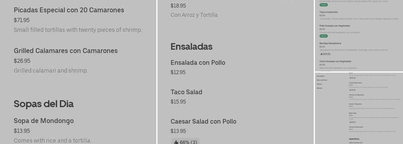 Jalapeño Menu