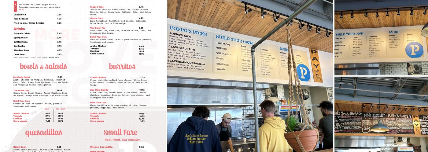 Poppo's Taqueria - University Town Center Menu