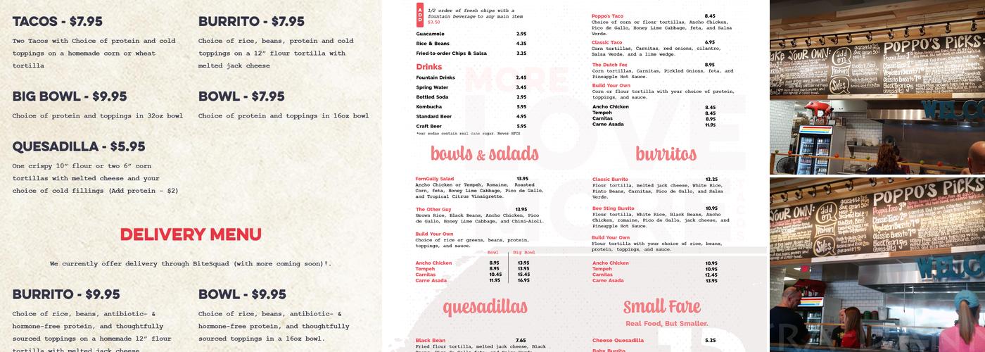 Poppo's Taqueria - Lockwood Commons Menu