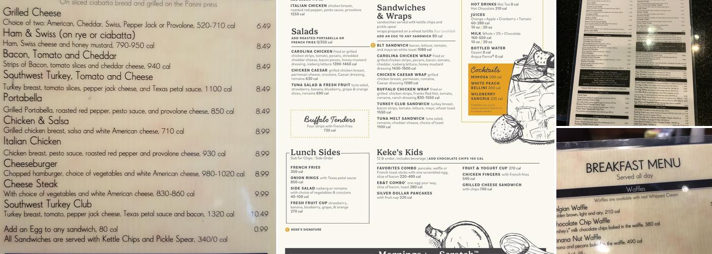 Keke's Breakfast Cafe Menu