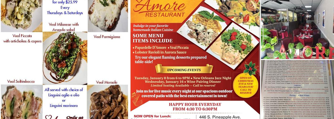 Amore Restaurant Menu