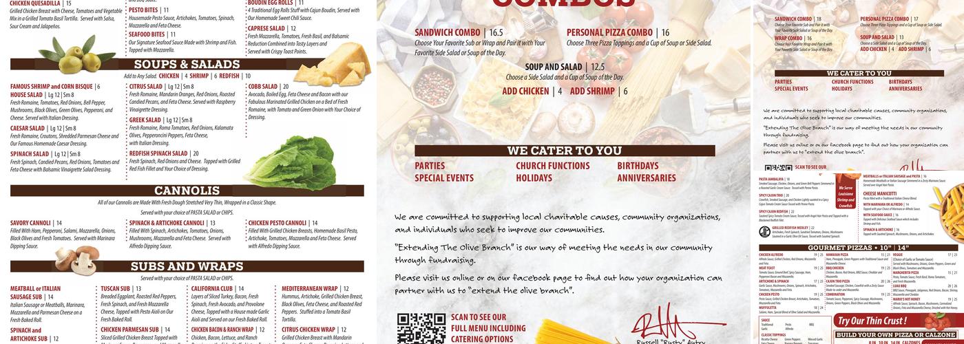 Olive Branch Cafe Menu