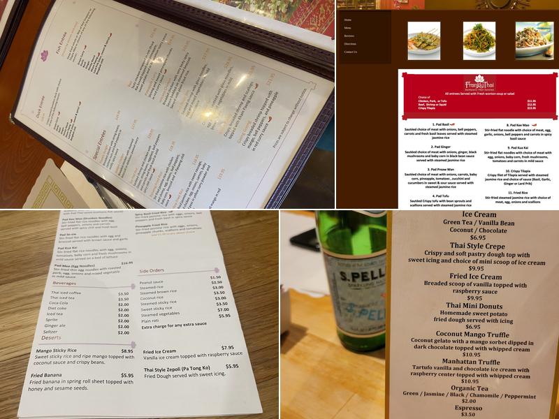 Frankly Thai Menu