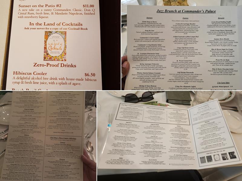 Commander's Palace Menu