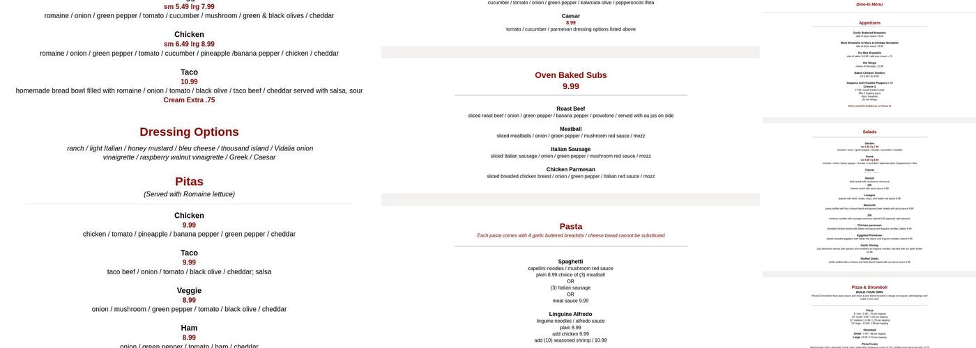 Socio's Pizza & Pasta Menu