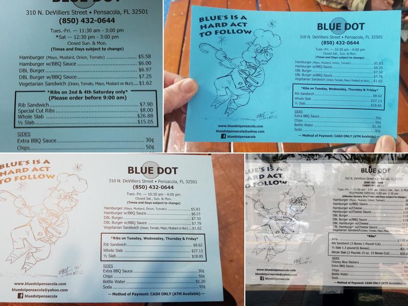 Blue Dot Menu