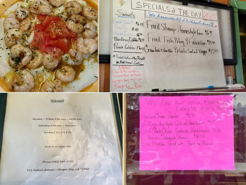 Rita Mae's Kitchen Menu