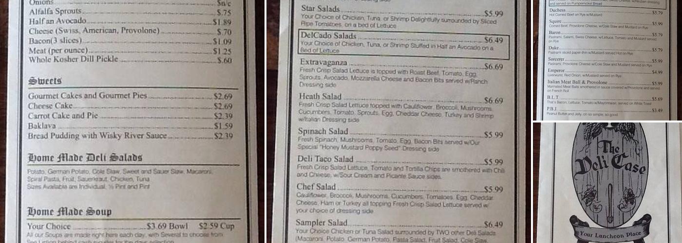 Deli Case Menu