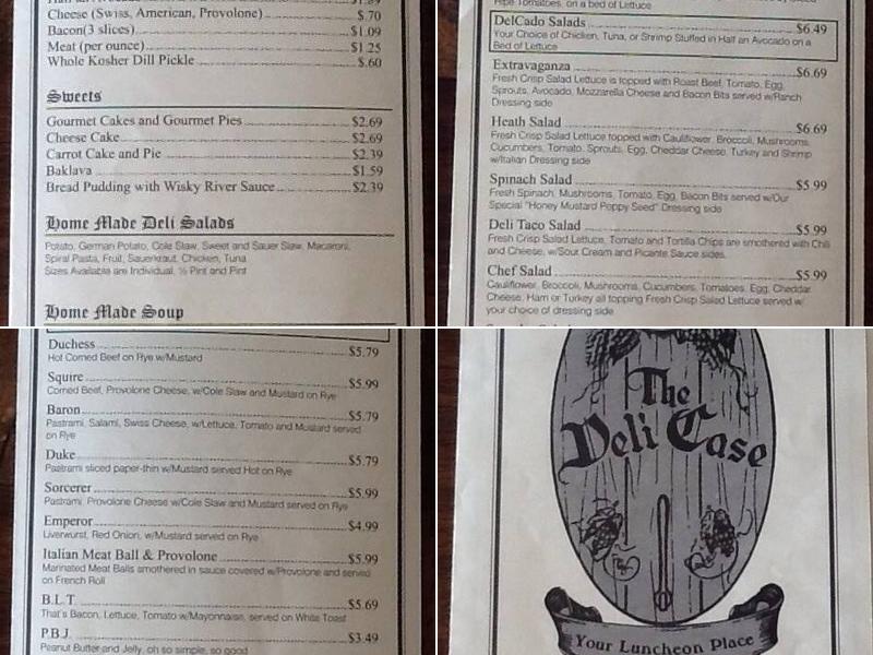 Deli Case Menu