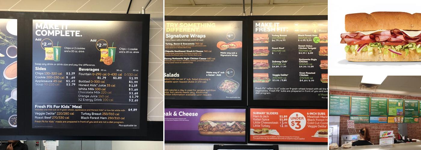 Subway Menu