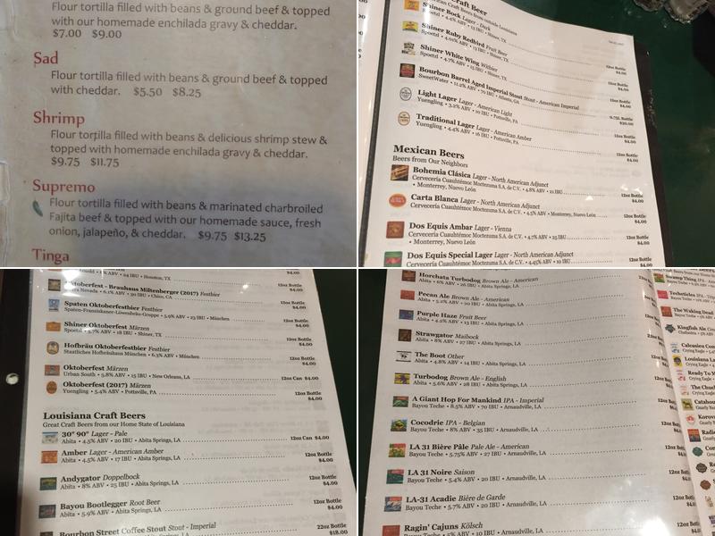 La Casa Del Sol - Thibodaux Menu