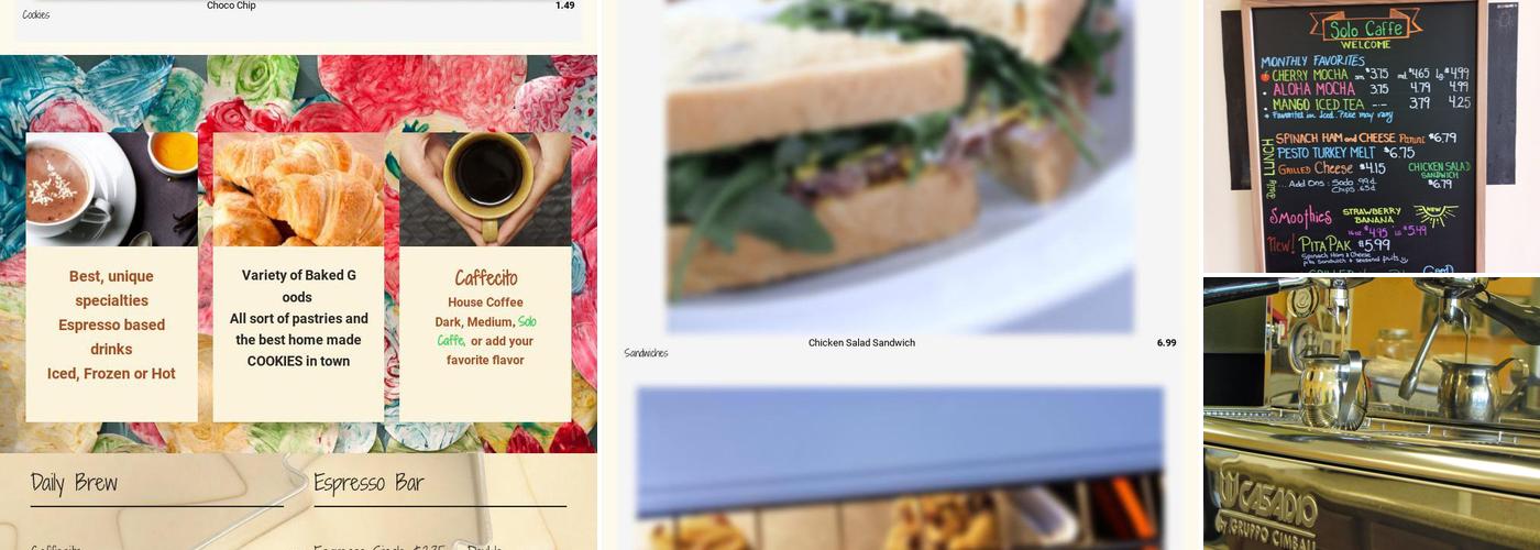 Solo Caffe Menu