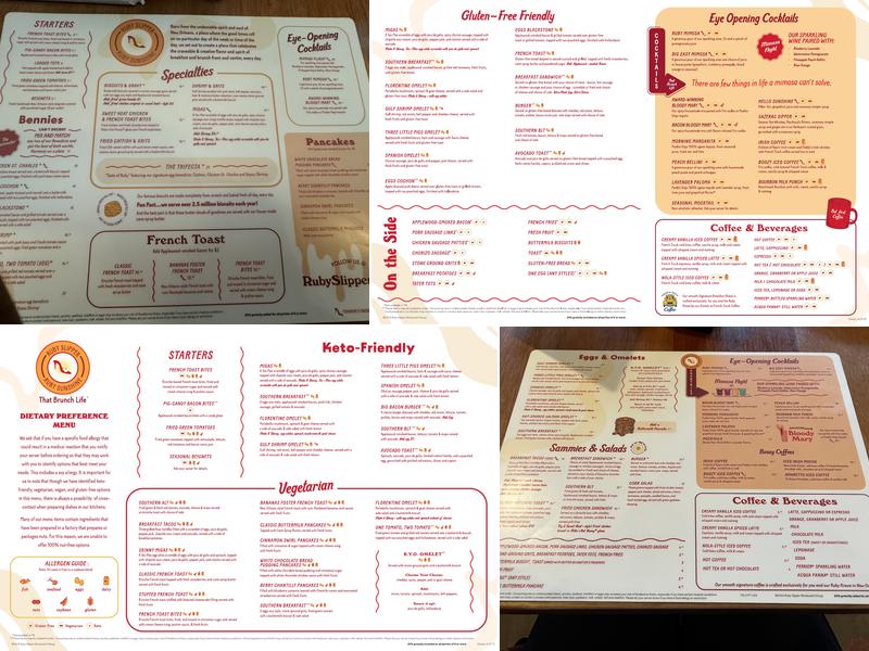 Ruby Slipper Menu
