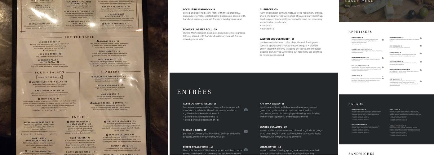 George Bistro + Bar Menu