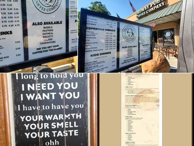 The Drowsy Poet Coffee Company Menu