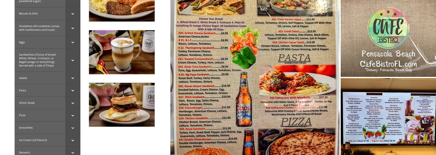 Cafe Bistro Menu