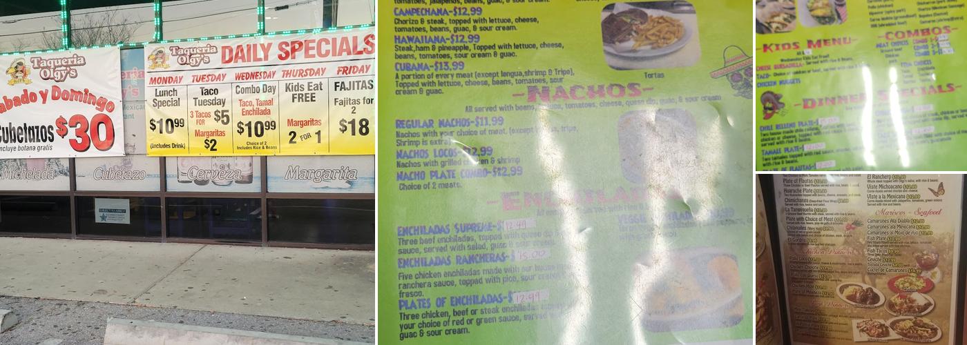 Taqueria Olgy's Menu