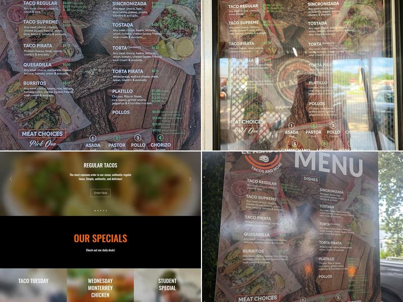 Taqueria El Asador Menu