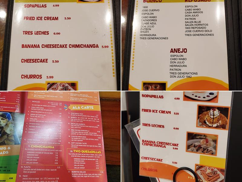 El Paso Mexican Grill Menu