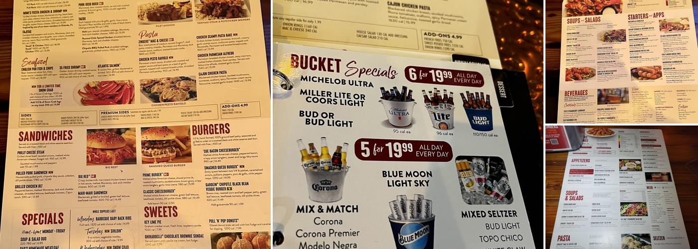 Miller's Ale House Menu