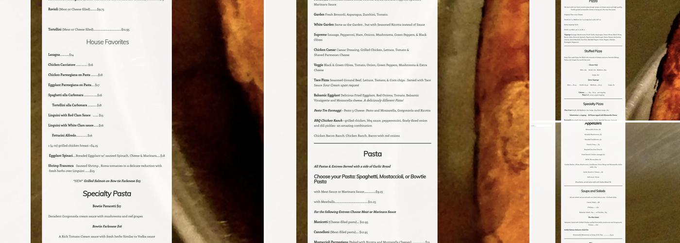 Vitale's Restaurant & Pizzeria Menu