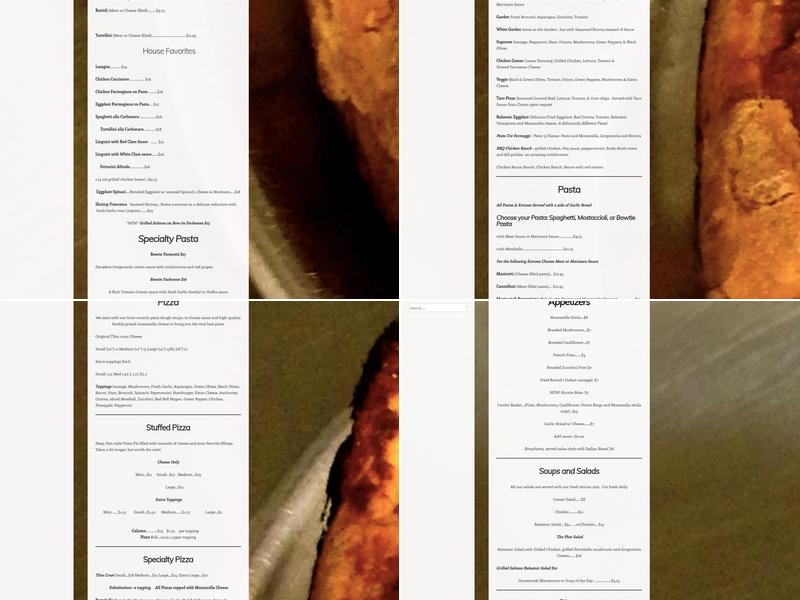 Vitale's Restaurant & Pizzeria Menu