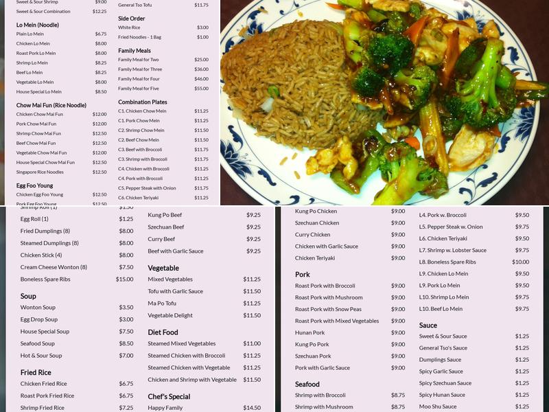 Grape Garden Menu