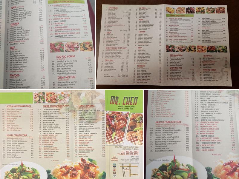 Mr. Chen Menu