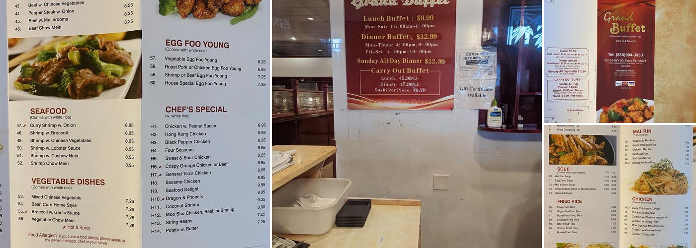 Grand Buffet Menu