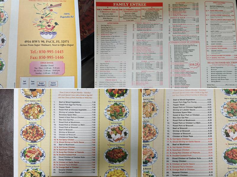 China Fun Restaurant Menu