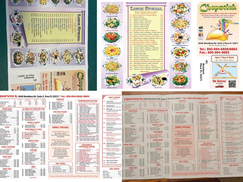 Chopsticks Chinese Restaurant Menu