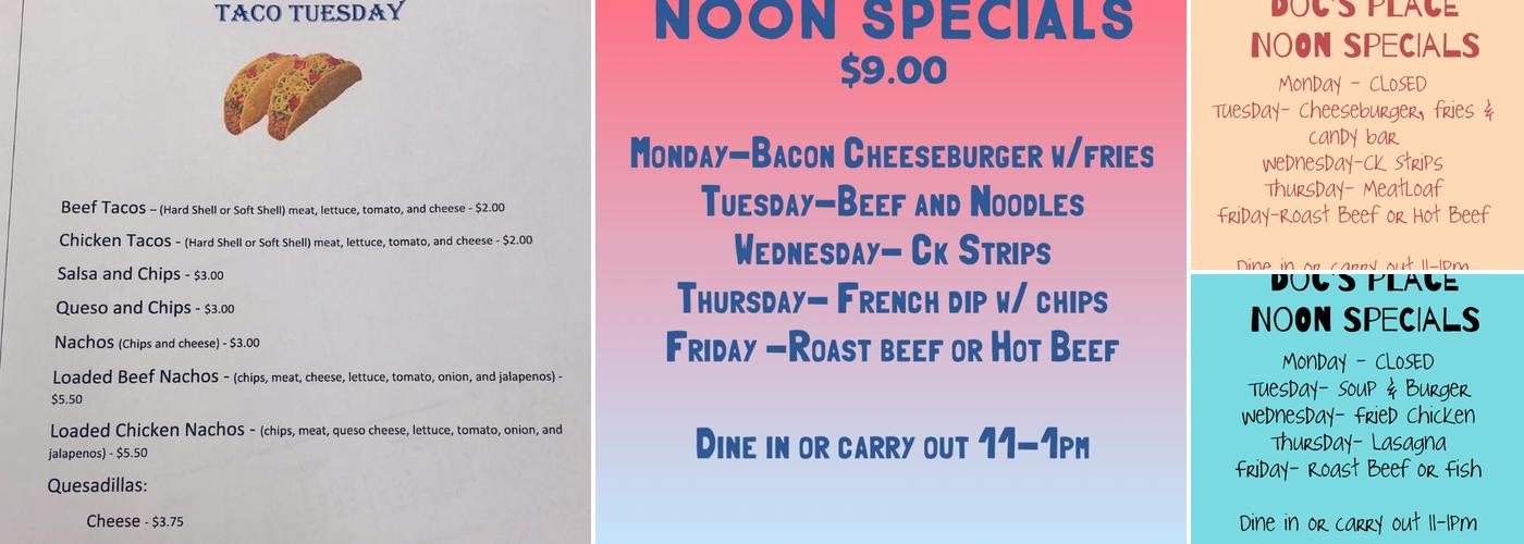 Docs Place Menu