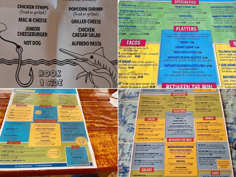 Shaggy's Pensacola Beach Menu