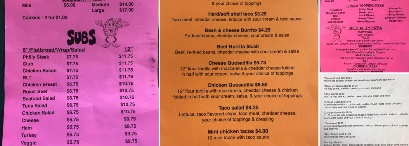 Pizza Plus Menu