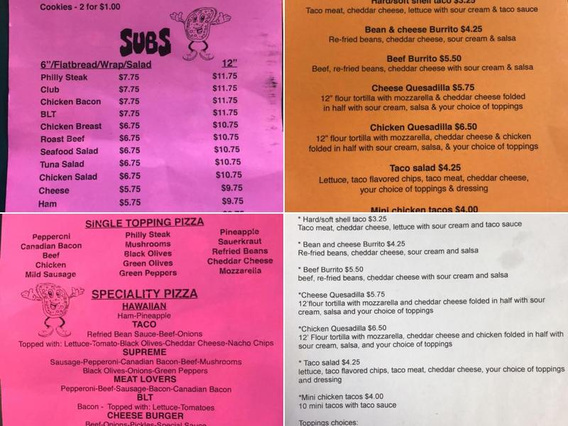Pizza Plus Menu
