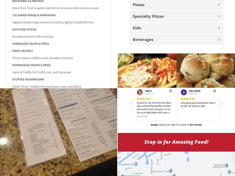 Gianni's Pizza & More Menu