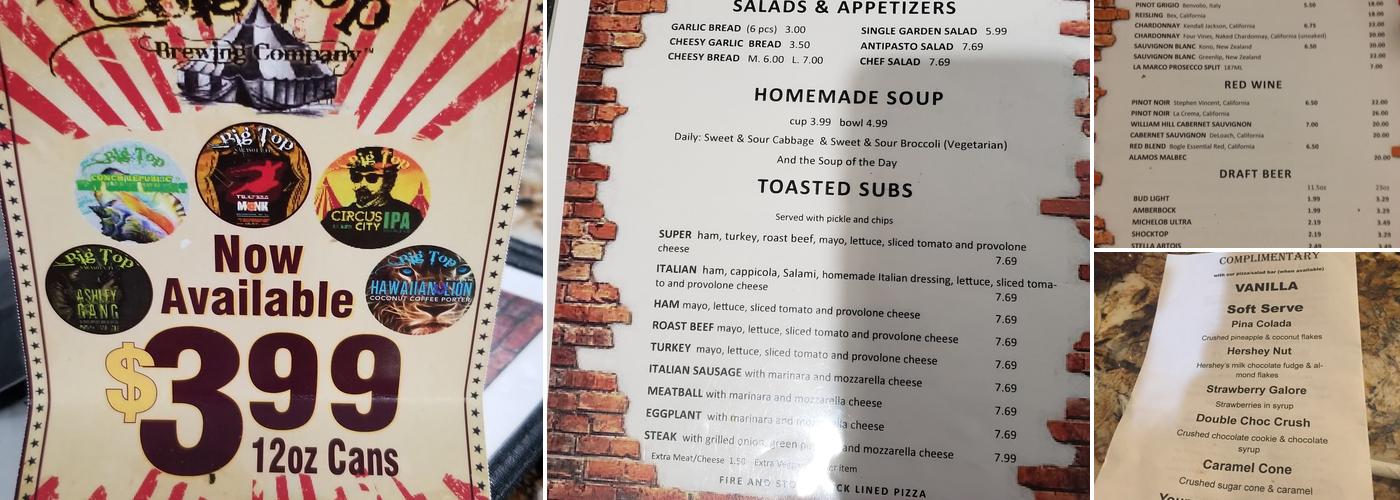 Fire & Stone Pizza Menu
