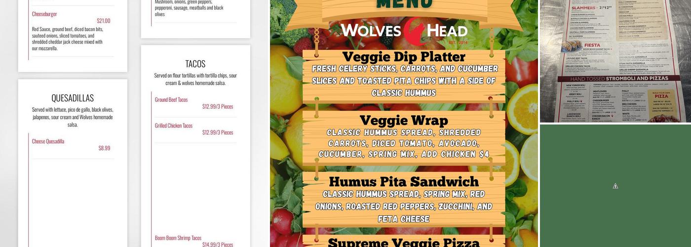 Wolves Head Pizza & Wings Menu