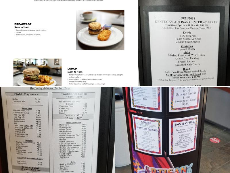 Artisan Cafe & Grill Menu