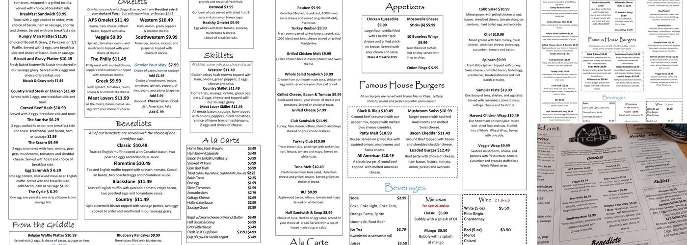 Daily's Diner Menu