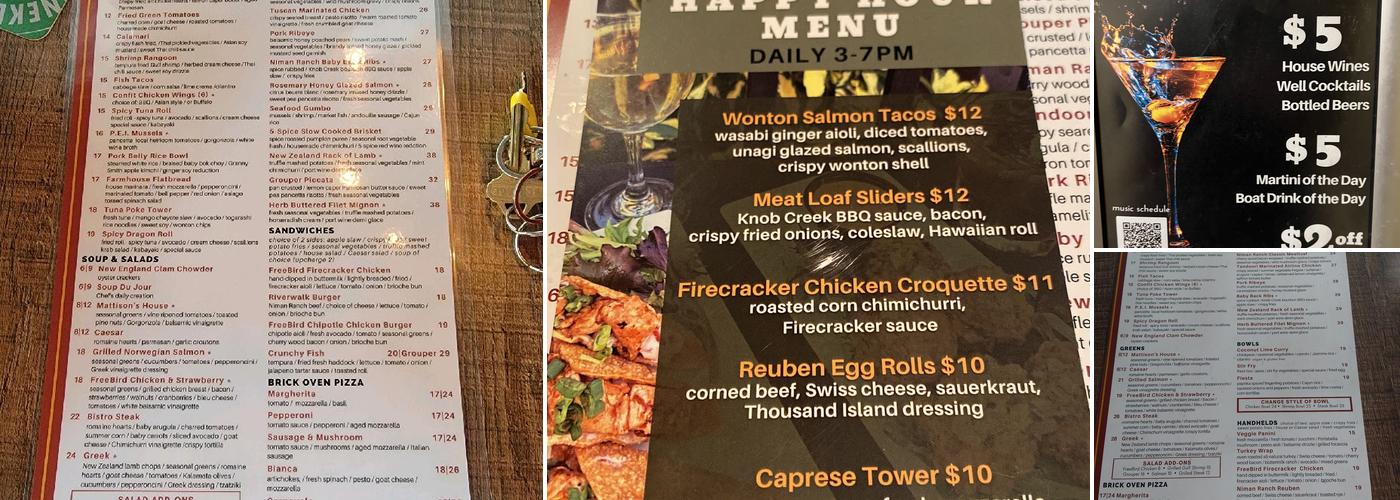 Mattison's Riverwalk Menu