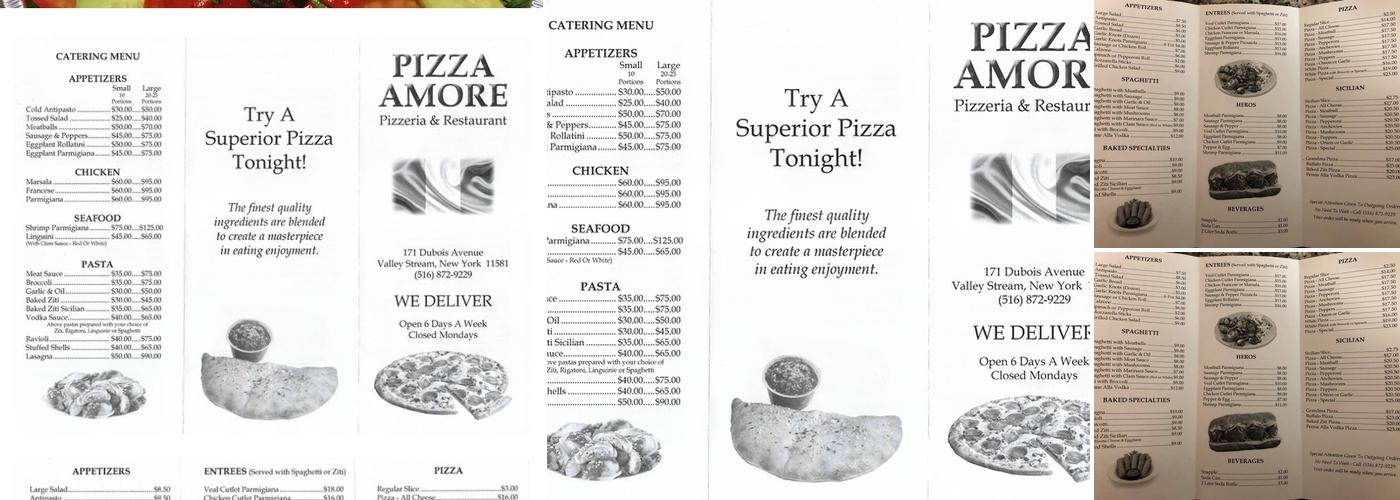 Pizza Amore Menu