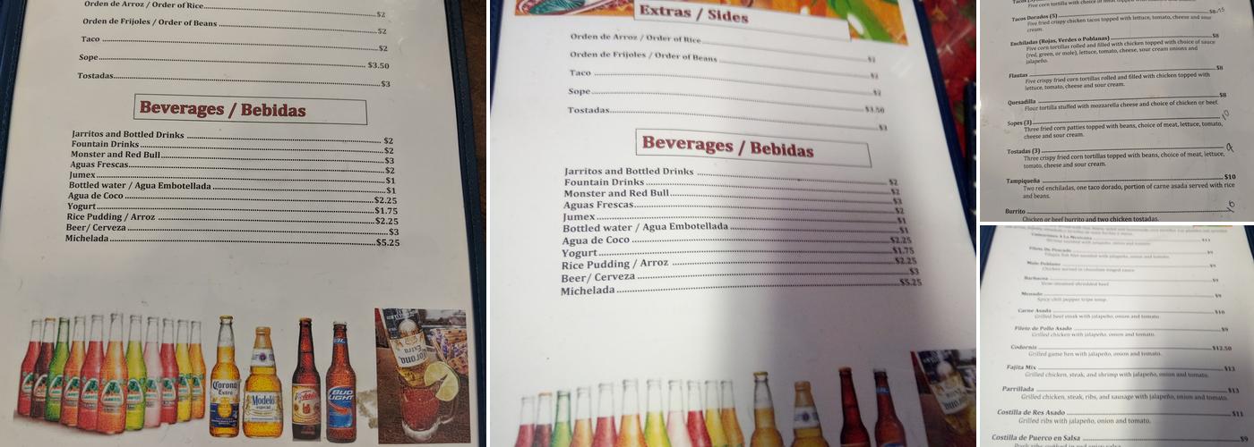 Don Beto Jaimes Restaurant Menu