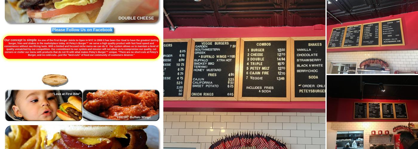 PETEY'S BURGER Menu