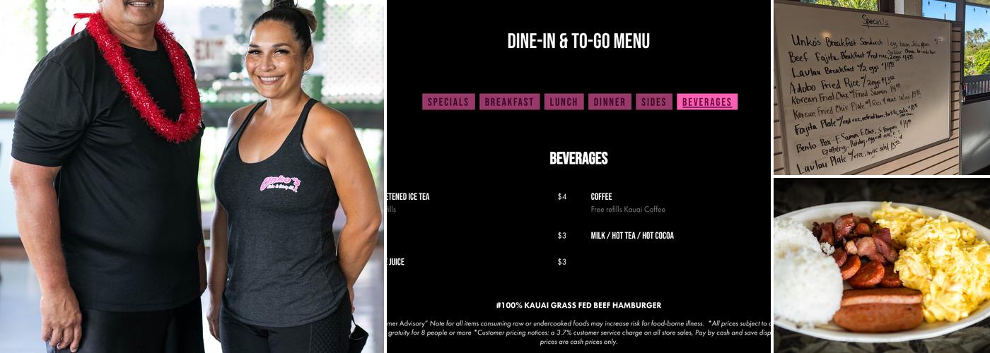 Unkos Kitchen Menu