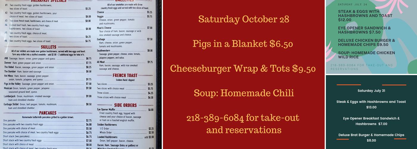 Rustic Diner Menu