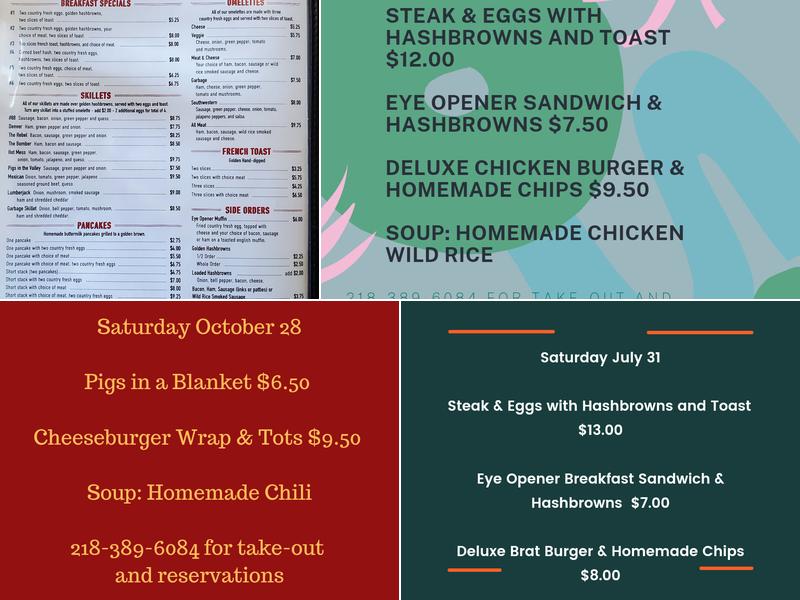 Rustic Diner Menu