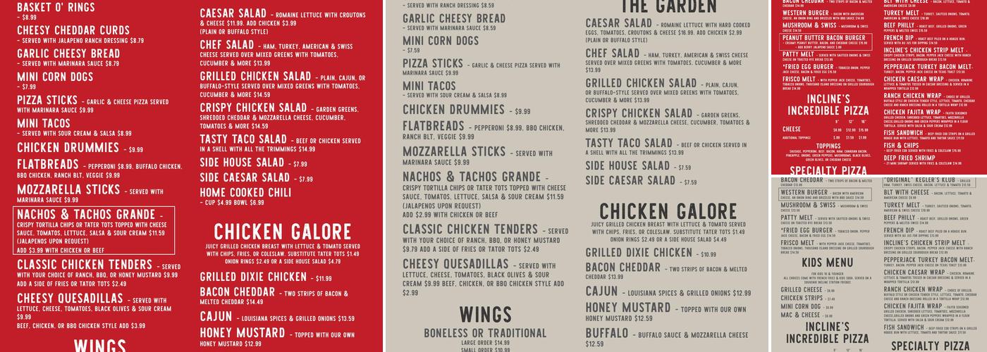Spot Sports Bar & Grill Menu