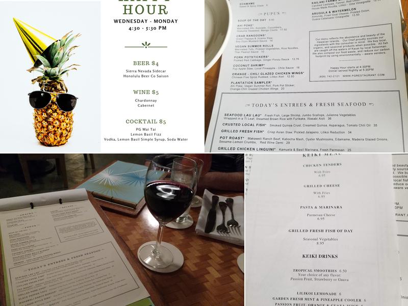 Plantation Gardens Restaurant & Bar Menu