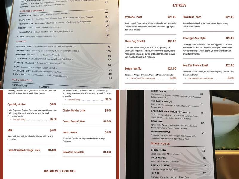 Red Salt Menu